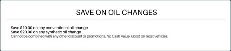 save on oil change
